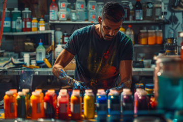 ygorpr A skilled craftsman meticulously applying vibrant ink on c2c43a25 60aa 4b15 8c4b f3aa7cf0924e