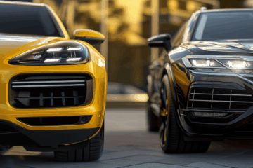 ygorpr image of a Yellow Porsche Cayenne vs. Volkswagen Touareg camiseta personalizada 1